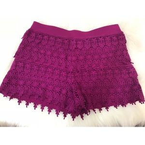 Express lace trimmed shorts